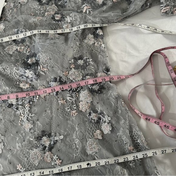 NWT $598 Mac Duggal [ 18W‎ ] Embellished Illusion Long Sleeve A Line Gown #Q542 - Picture 16 of 16